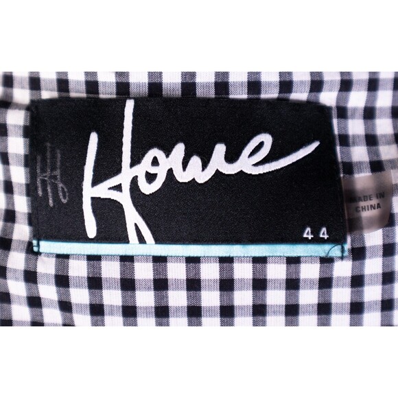 Howe NORDSTROM Mens Sport Coat Blazer Suit Jacket Two Button Black 44R Slim Fit - Picture 12 of 14